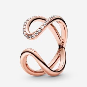 Pandora Wrapped Open Infinity Ring Size 48 (4.5) Rose Gold